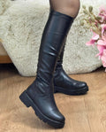 Bottes similicuir noir